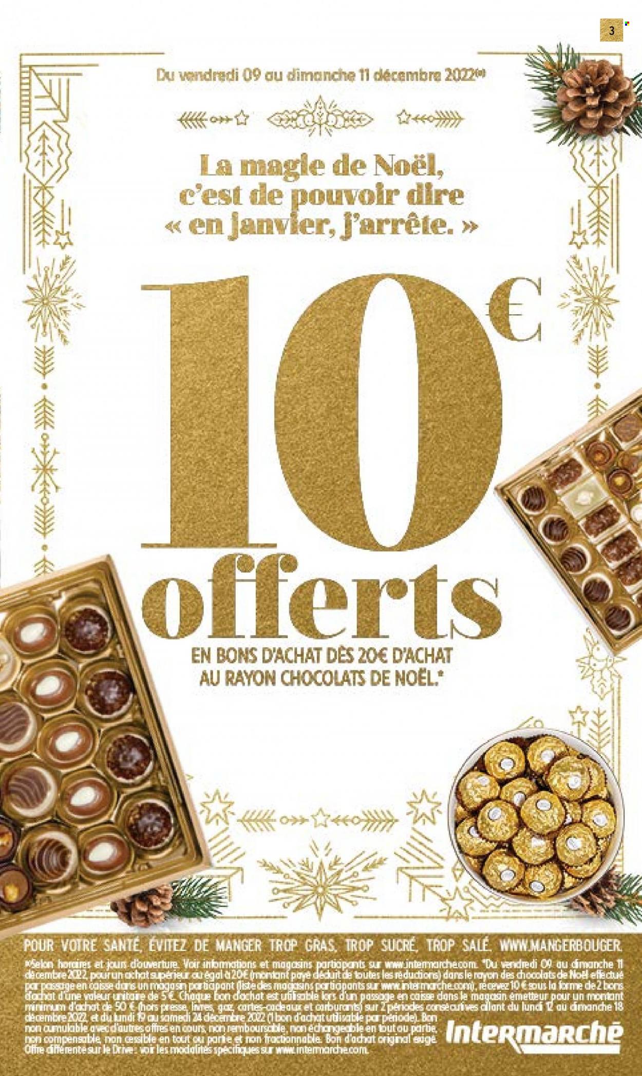 thumbnail - Catalogue Intermarché Super - 06/12/2022 - 18/12/2022 - Produits soldés - chocolat, chocolats de Noël. Page 3.