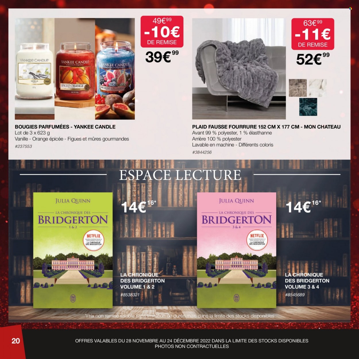 thumbnail - Catalogue Costco - 28/11/2022 - 24/12/2022 - Produits soldés - mûres, LU, bougie, plaid. Page 20.