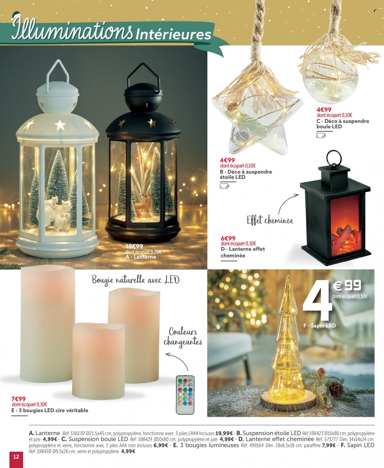 thumbnail - Catalogue GiFi - 29/11/2022 - 07/12/2022 - Produits soldés - verre, bougie, lanterne, cheminée. Page 12.