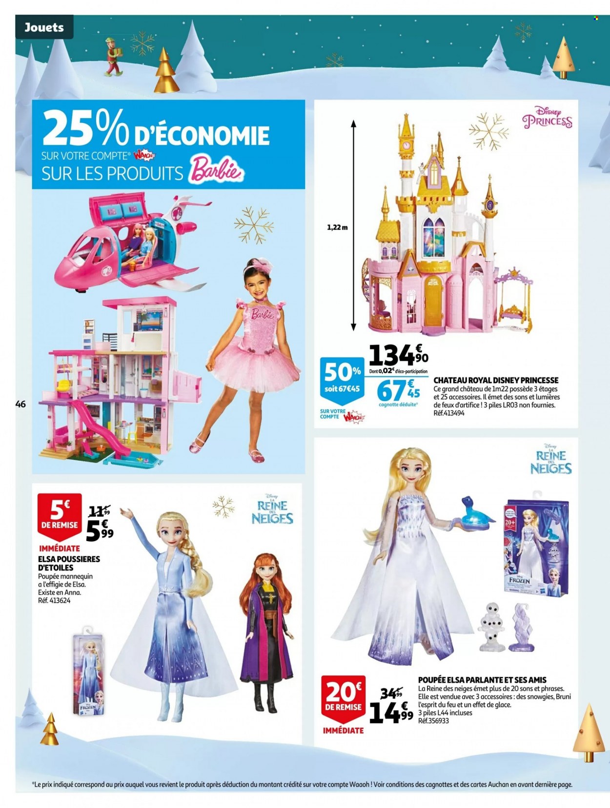 thumbnail - Catalogue Auchan - 30/11/2022 - 06/12/2022 - Produits soldés - Disney, Barbie, poupée. Page 46.
