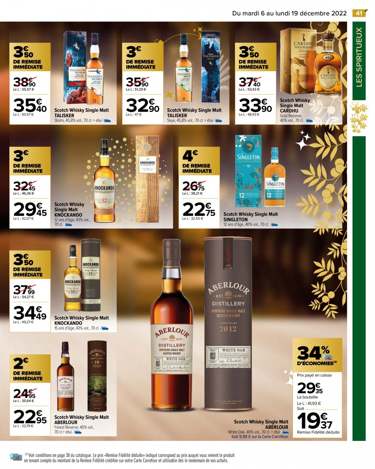 thumbnail - Catalogue Carrefour Hypermarchés - 06/12/2022 - 19/12/2022 - Produits soldés - alcool, whisky. Page 43.