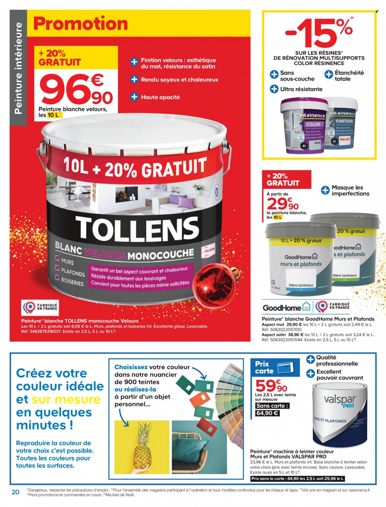 thumbnail - Catalogue Castorama - 30/11/2022 - 12/12/2022 - Produits soldés - Tollens, tapis. Page 20.
