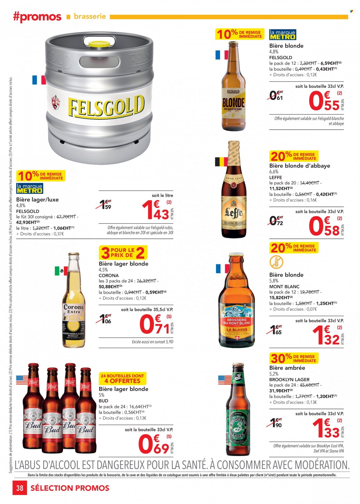 thumbnail - Catalogue Metro - 01/12/2022 - 31/12/2022 - Produits soldés - Leffe, bière, bière blonde, Mont Blanc. Page 38.