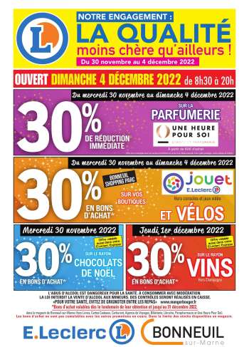 Catalogue E.Leclerc - 30/11/2022 - 04/12/2022.