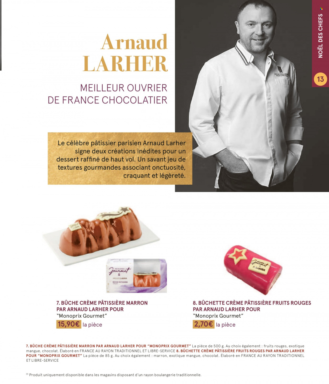 thumbnail - Catalogue Monoprix - 30/11/2022 - 31/12/2022 - Produits soldés - dessert, crème pâtissière, chocolat. Page 13.