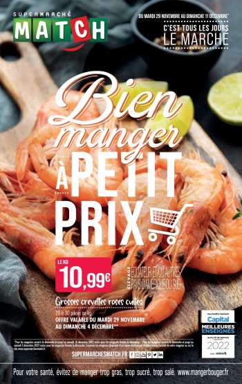 Catalogue Supermarché Match - 29/11/2022 - 11/12/2022.