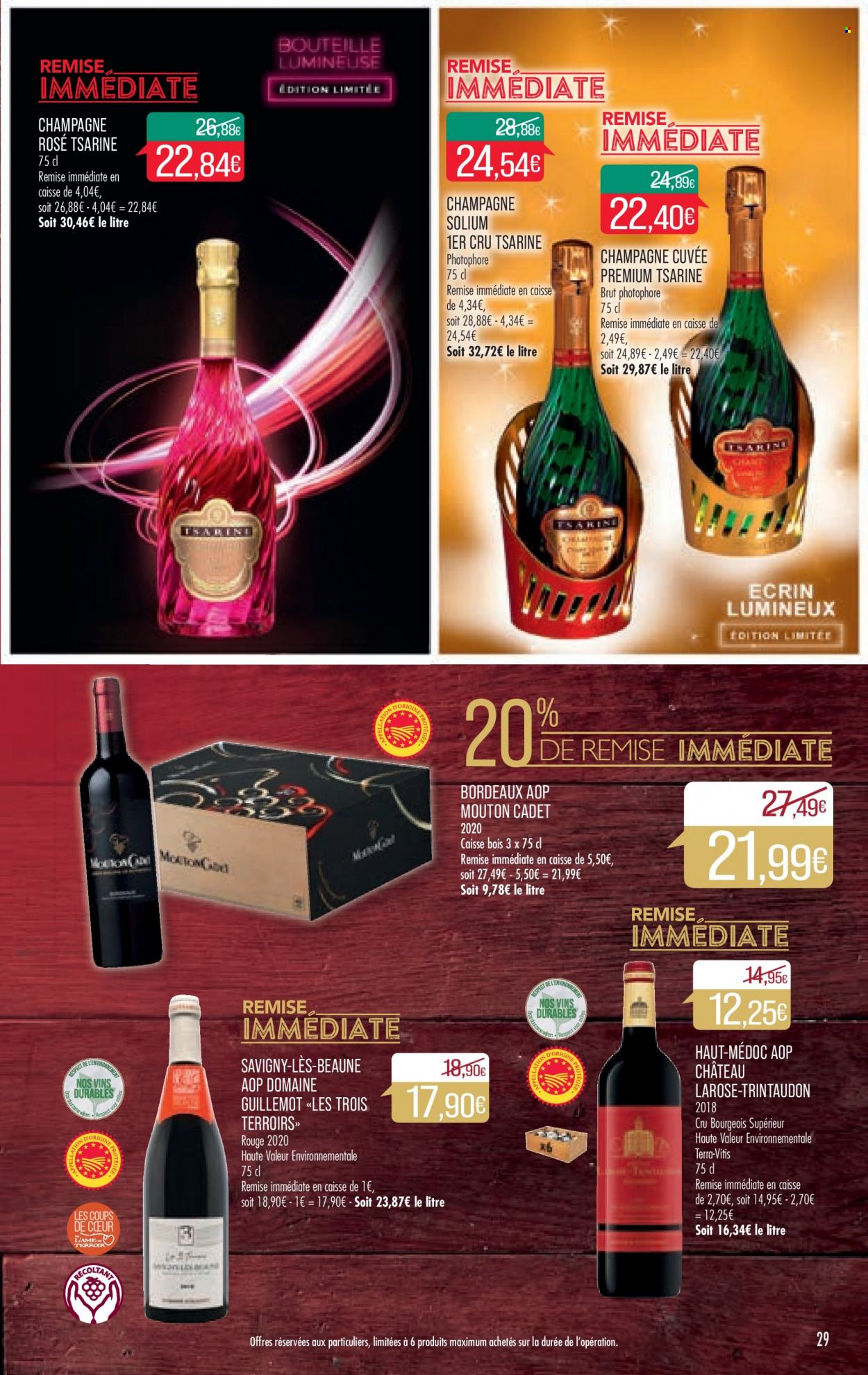 thumbnail - Catalogue Supermarché Match - 29/11/2022 - 11/12/2022 - Produits soldés - alcool, Bordeaux, champagne, vin rouge, photophore. Page 29.