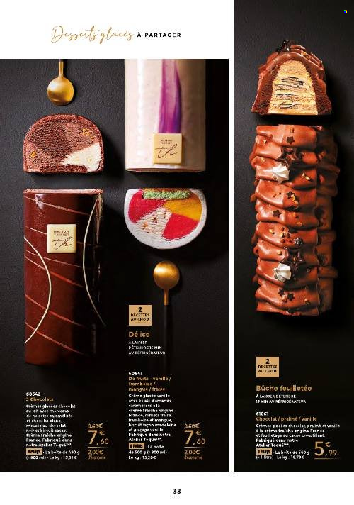thumbnail - Catalogue Thiriet - 21/11/2022 - 31/12/2022 - Produits soldés - mousse au chocolat, glace, biscuits, pralinés. Page 38.