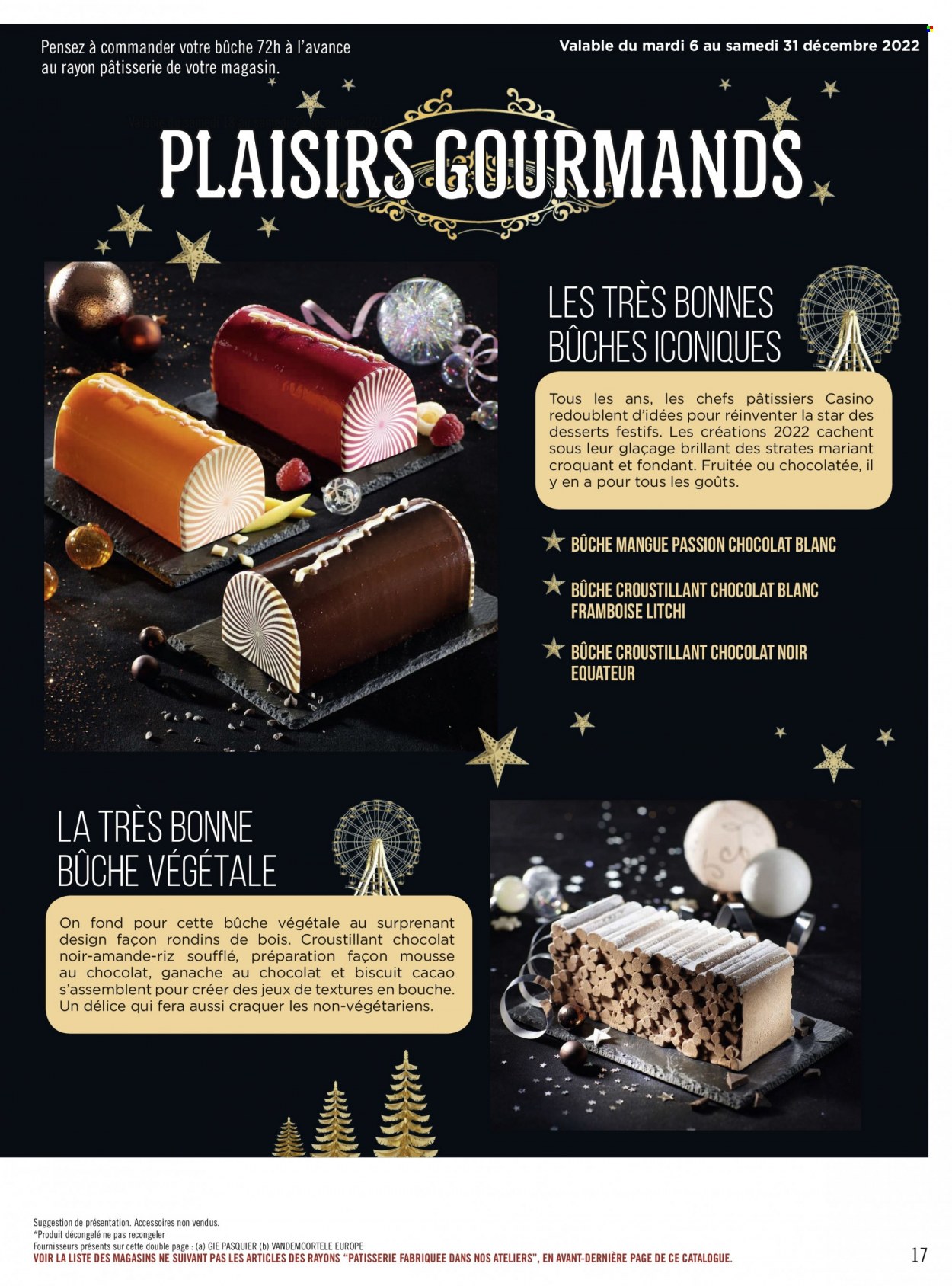 thumbnail - Catalogue Géant Casino - Produits soldés - litchi, mousse au chocolat, biscuits. Page 17.