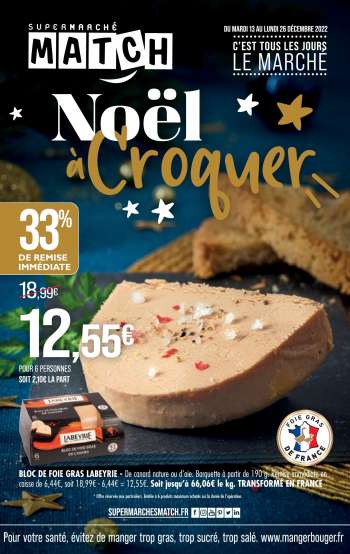 Catalogue Supermarché Match - 13/12/2022 - 26/12/2022.