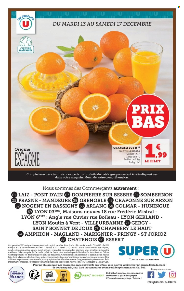 Catalogue SUPER U - 13/12/2022 - 24/12/2022. Page 56