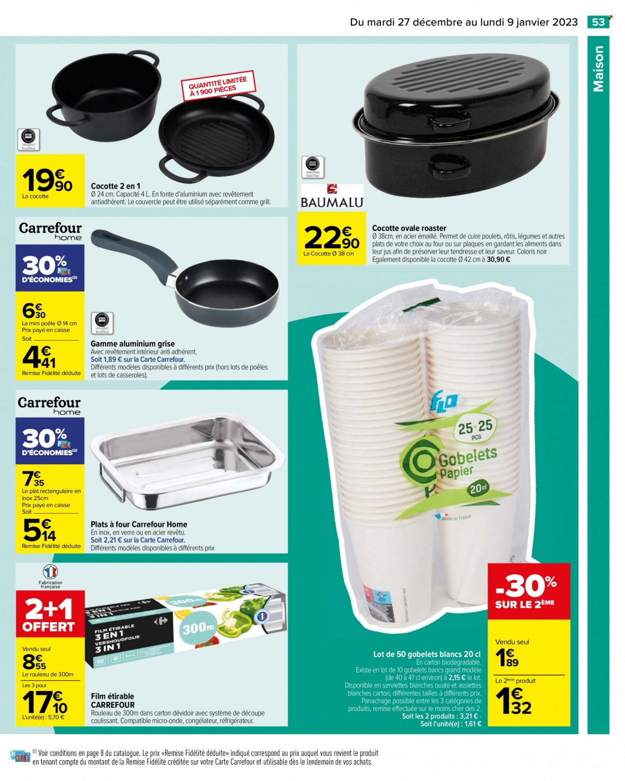 Catalogue Carrefour Hypermarchés - 27/12/2022 - 09/01/2023. Page 56