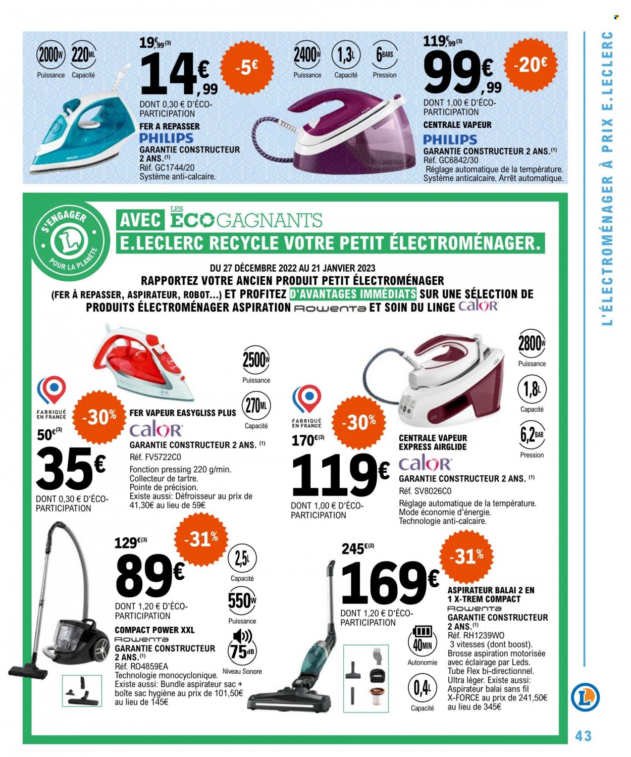 Catalogue E.Leclerc - 27/12/2022 - 07/01/2023. Page 43