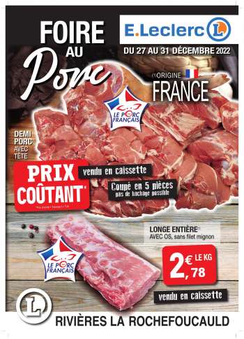 Catalogue E.Leclerc - 27/12/2022 - 31/12/2022.