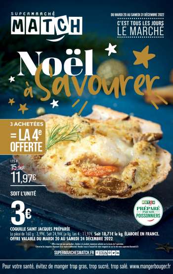 Catalogue Supermarché Match - 20/12/2022 - 31/12/2022.