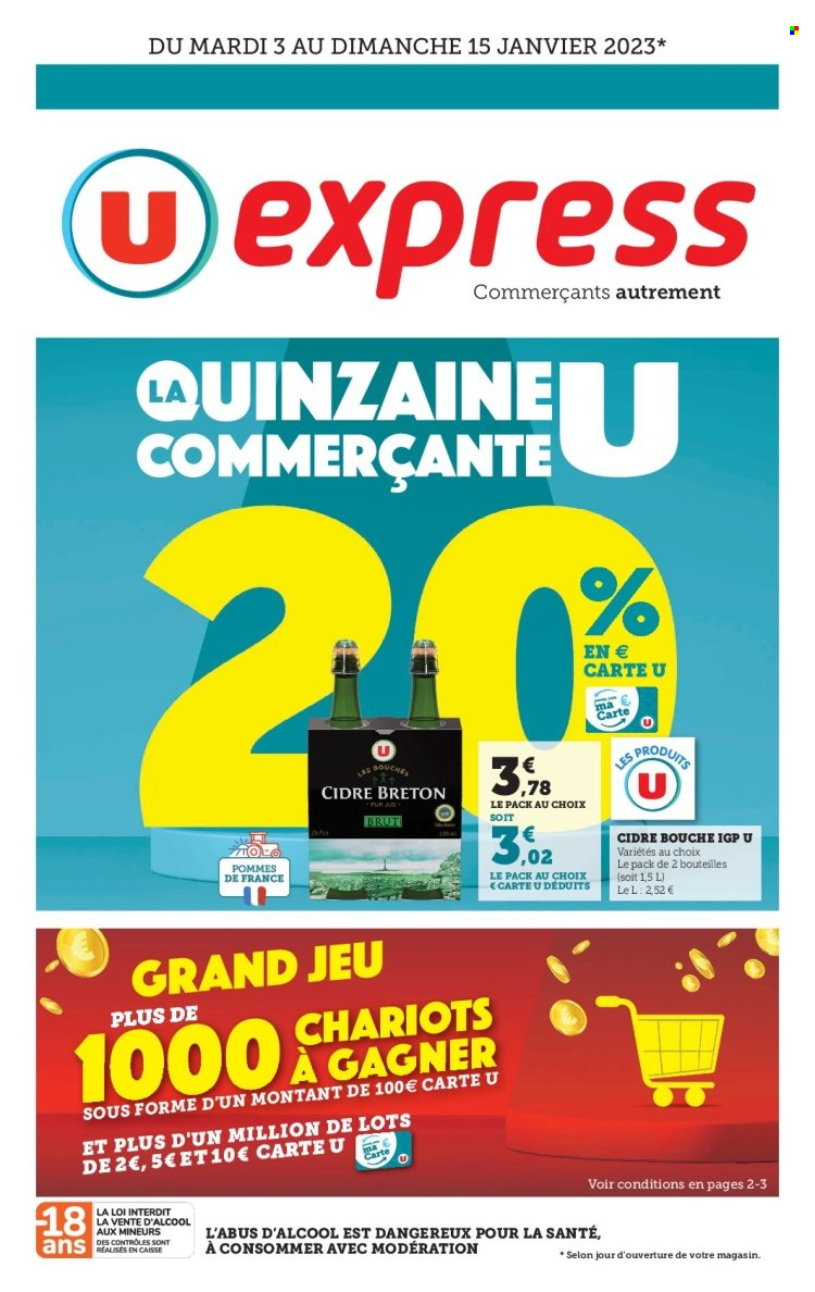 Catalogue U express - 03/01/2023 - 15/01/2023. Page 1