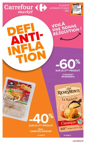 Catalogue Carrefour Market - 10/01/2023 - 22/01/2023.