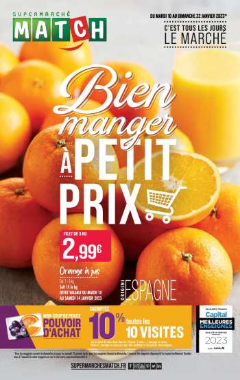 Catalogue Supermarché Match - 10/01/2023 - 22/01/2023.