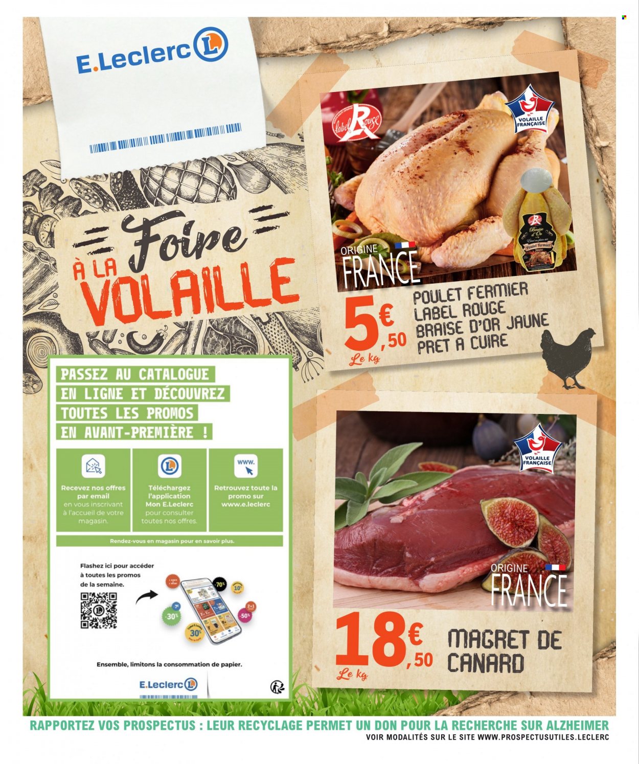 thumbnail - Catalogue E.Leclerc - 10/01/2023 - 18/02/2023 - Produits soldés - poulet, canard, viande de poulet, viande de canard. Page 1.