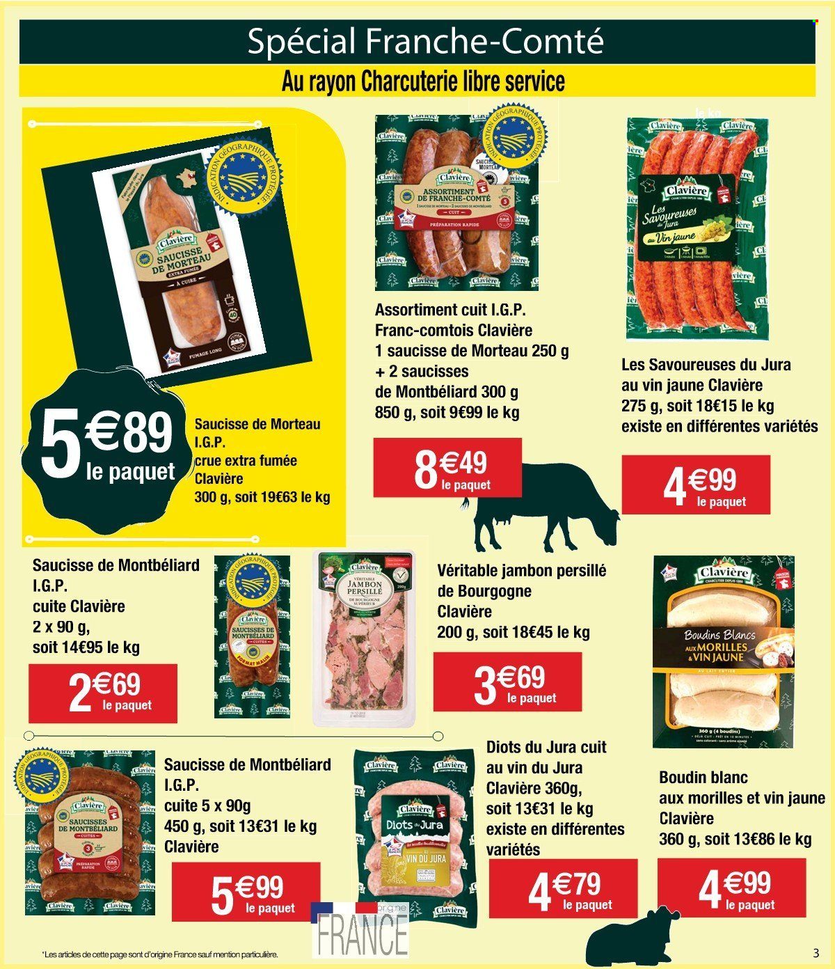 thumbnail - Catalogue Cora - 07/02/2023 - 13/02/2023 - Produits soldés - jambon, boudin de viande, boudin blanc, saucisse, jambon persillé, clavier. Page 3.