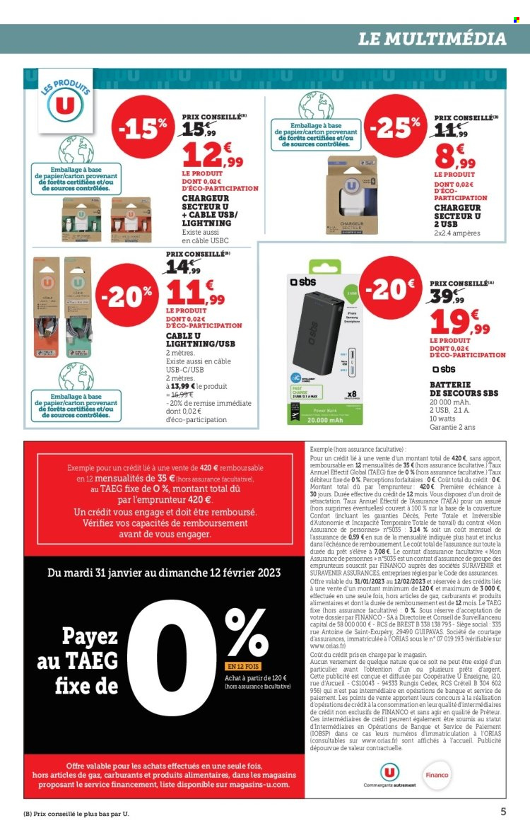 Catalogue SUPER U - 31/01/2023 - 12/02/2023. Page 5