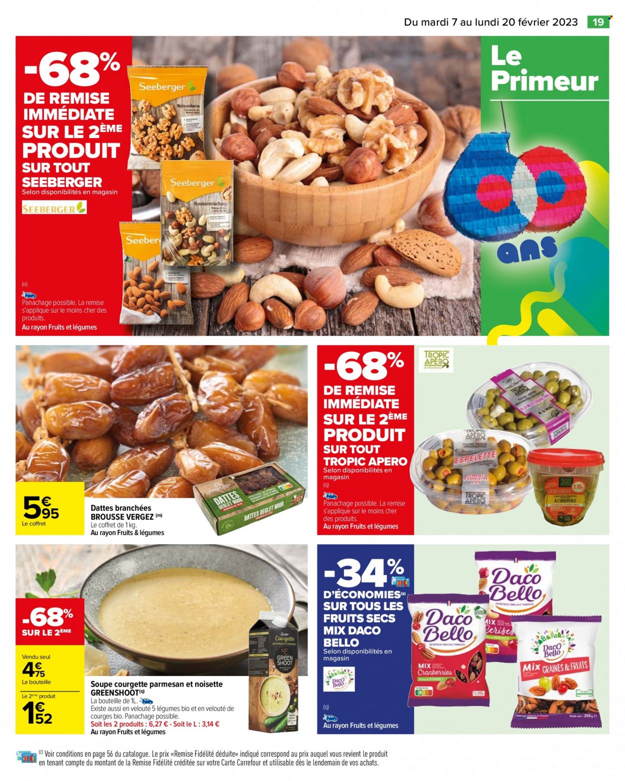 thumbnail - Catalogue Carrefour Hypermarchés - 07/02/2023 - 20/02/2023 - Produits soldés - courgette, soupe, velouté, datte. Page 21.