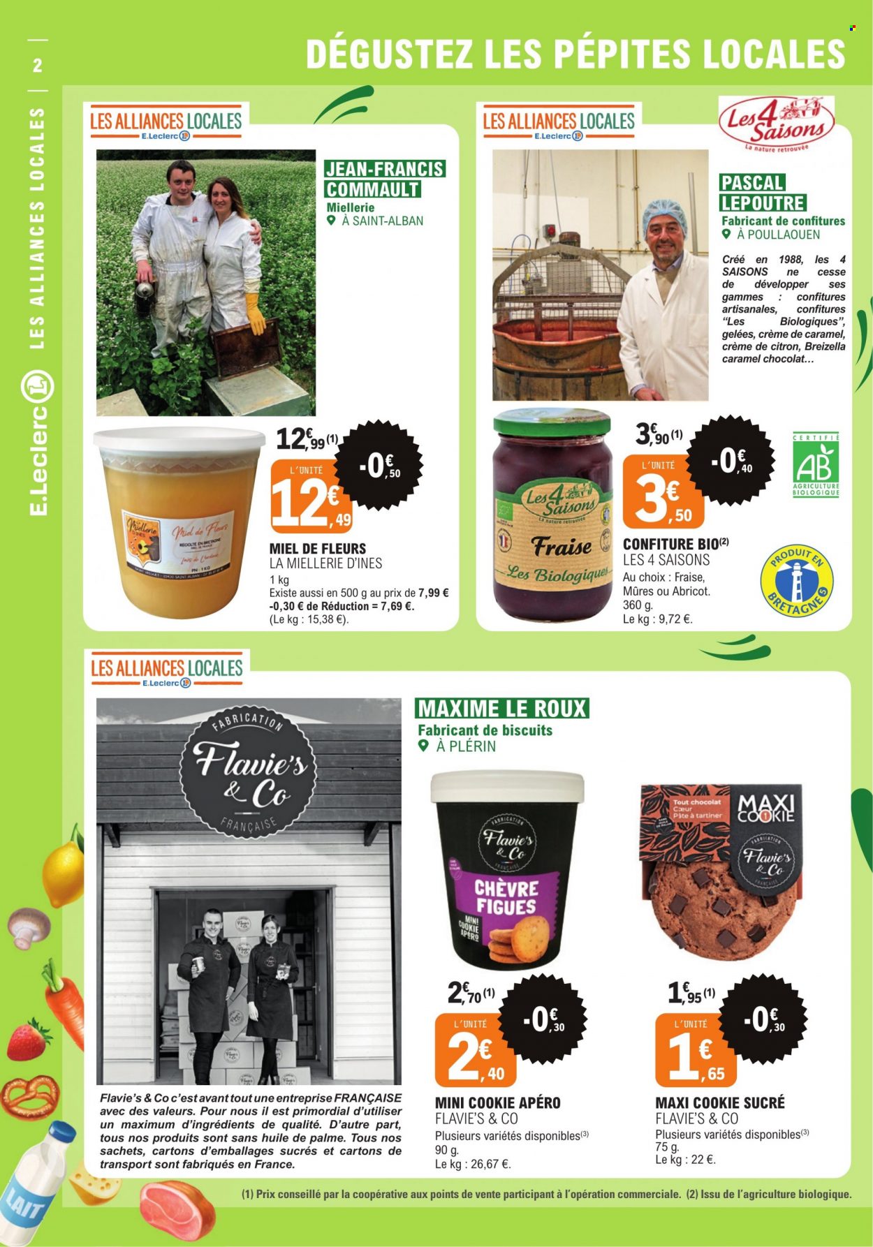 thumbnail - Catalogue E.Leclerc - 07/02/2023 - 11/02/2023 - Produits soldés - mûres, pâte à tartiner, biscuits, sucre, confiture, miel, jeans, vis. Page 2.