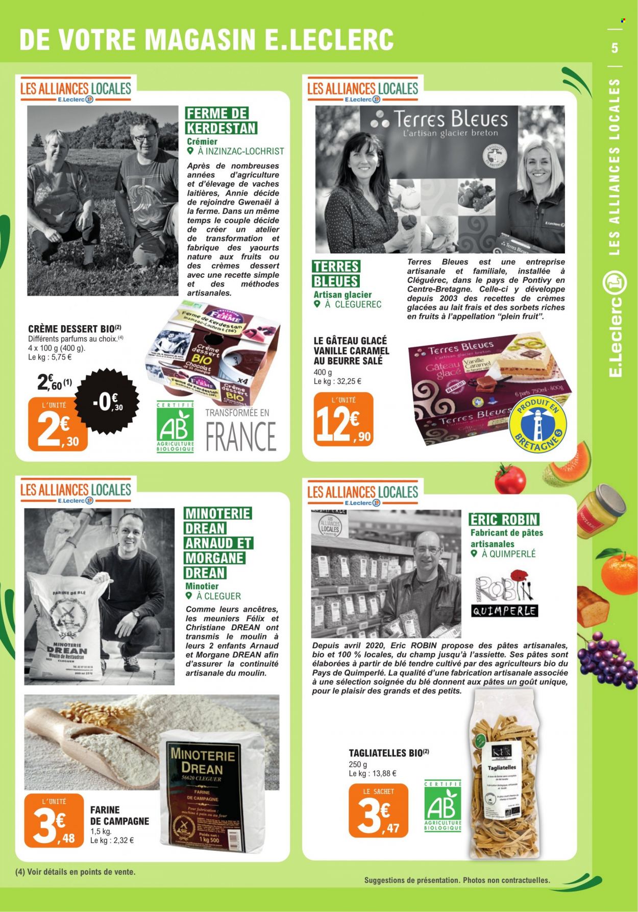 thumbnail - Catalogue E.Leclerc - 07/02/2023 - 11/02/2023 - Produits soldés - crème dessert, farine, tagliatelles, Felix, machine à pain. Page 5.