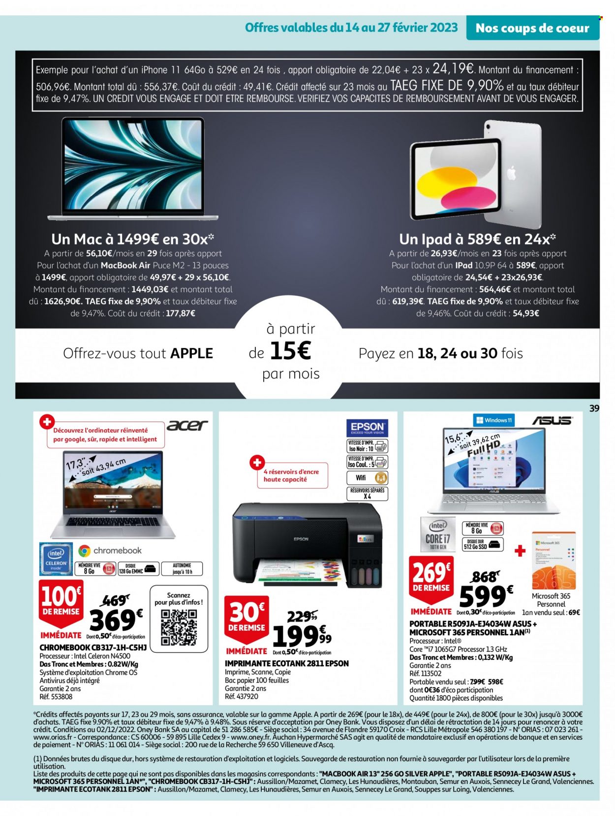 Catalogue Auchan - 14/02/2023 - 20/02/2023. Page 39