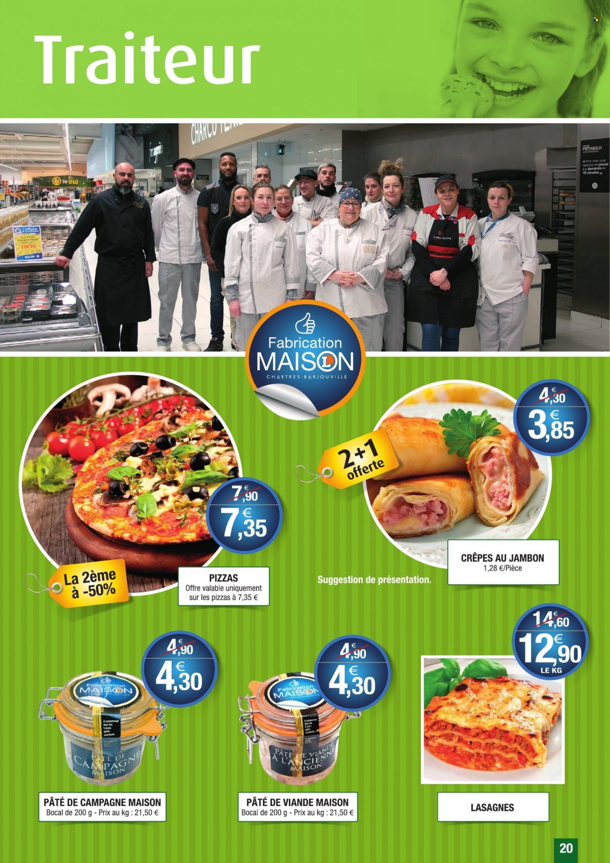 thumbnail - Catalogue E.Leclerc - 06/02/2023 - 18/02/2023 - Produits soldés - galettes, crêpes, pizza, lasagnes, bocal. Page 20.
