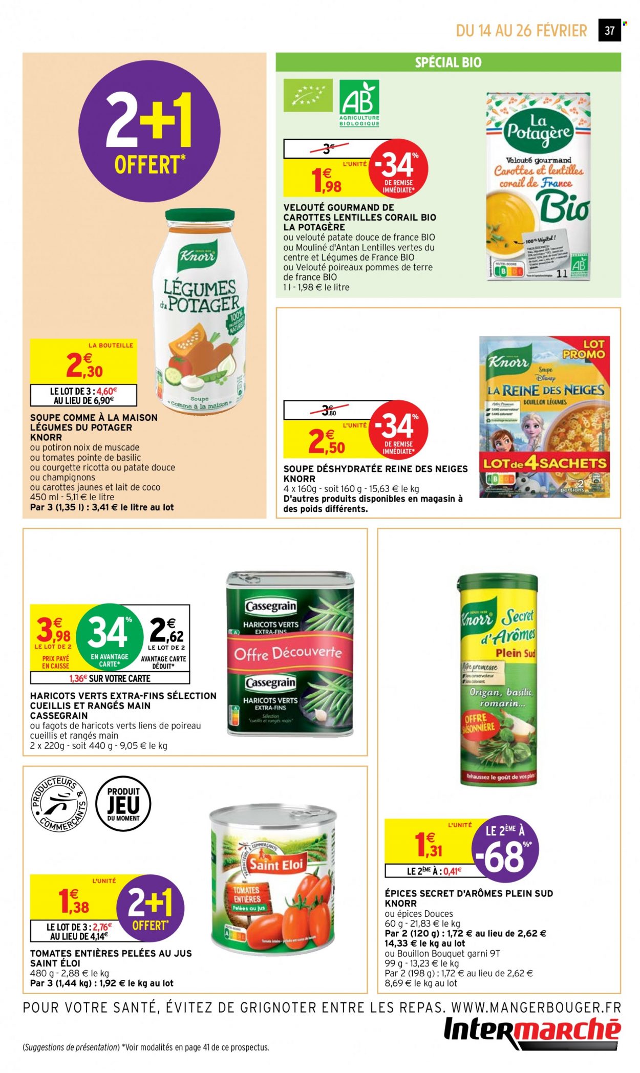 thumbnail - Catalogue Intermarché Hyper - 14/02/2023 - 26/02/2023 - Produits soldés - potimarron, soupe, Knorr, velouté, lait de coco, bouillon. Page 37.