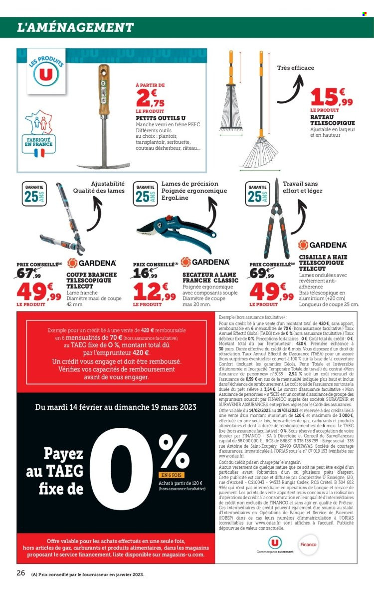 Catalogue SUPER U - 14/02/2023 - 12/03/2023. Page 26