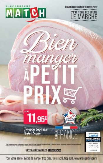 Catalogue Supermarché Match - 14/02/2023 - 19/02/2023.