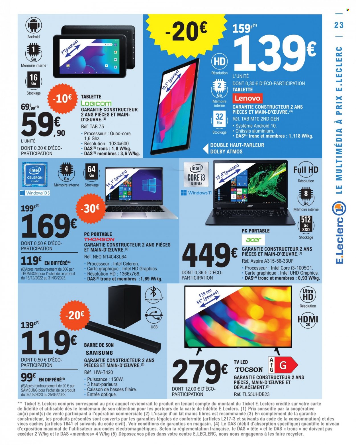 Catalogue E.Leclerc - 21/02/2023 - 04/03/2023. Page 23