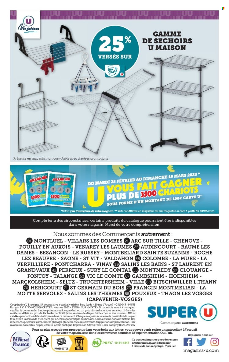 Catalogue SUPER U - 21/02/2023 - 05/03/2023. Page 40
