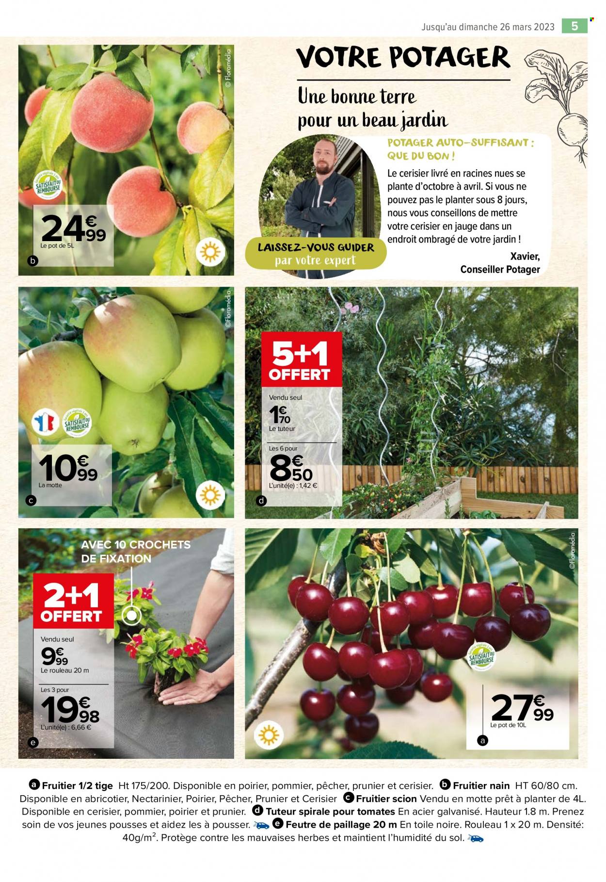 thumbnail - Catalogue Carrefour Market - 28/02/2023 - 26/03/2023 - Produits soldés - tomates, jeune pousse, feutre, livre. Page 5.