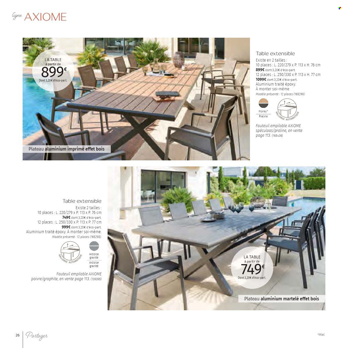 thumbnail - Catalogue Cora - 01/02/2023 - 31/07/2023 - Produits soldés - table, table extensible, fauteuil. Page 26.