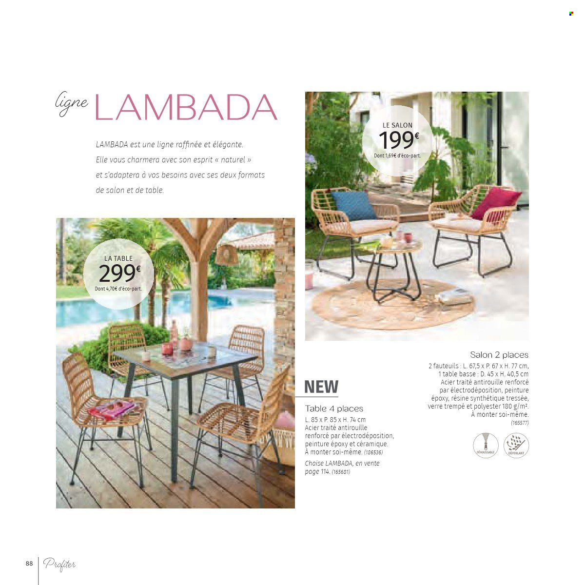thumbnail - Catalogue Cora - 01/02/2023 - 31/07/2023 - Produits soldés - chaise, ESPRIT, table basse. Page 88.