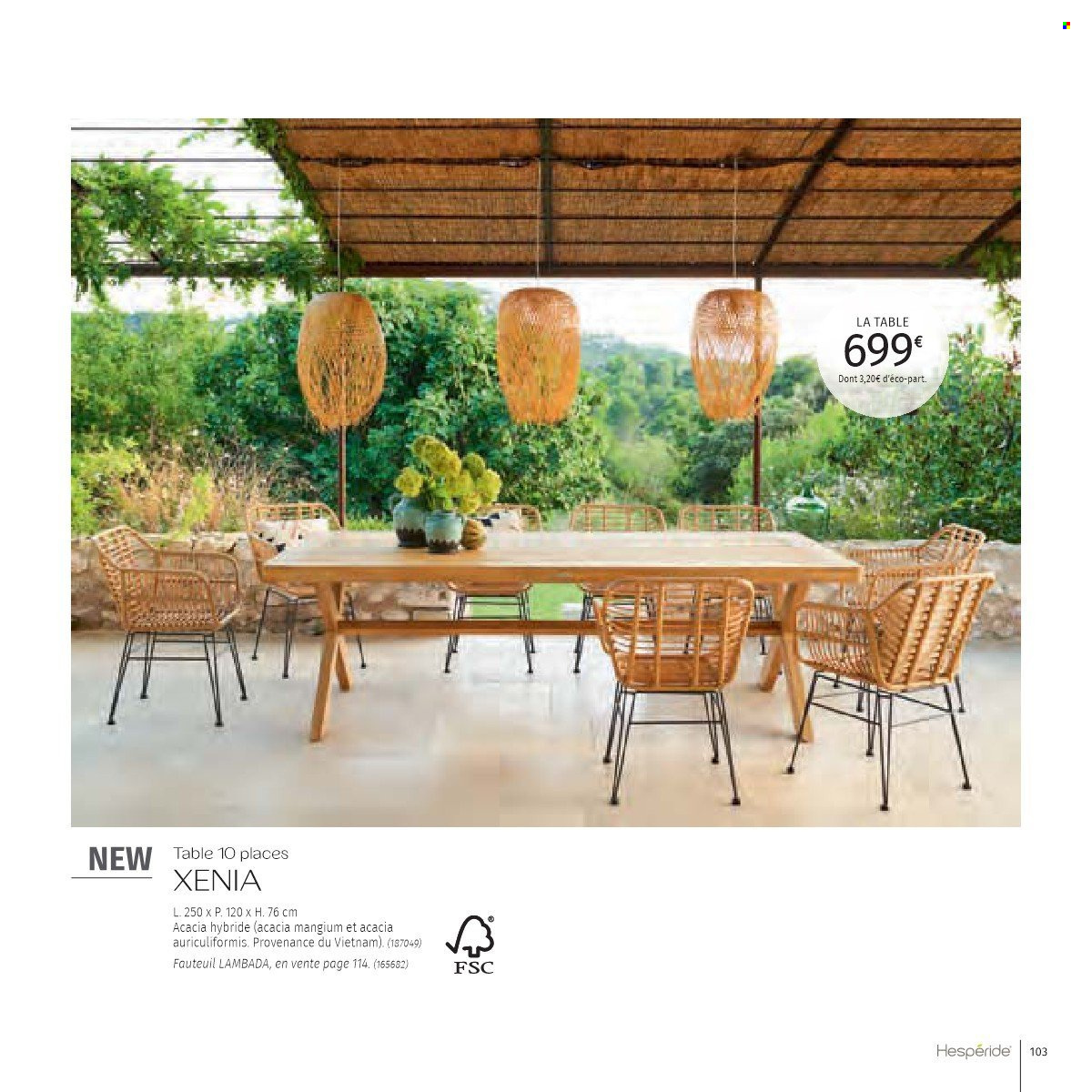 thumbnail - Catalogue Cora - 01/02/2023 - 31/07/2023 - Produits soldés - table, fauteuil. Page 103.
