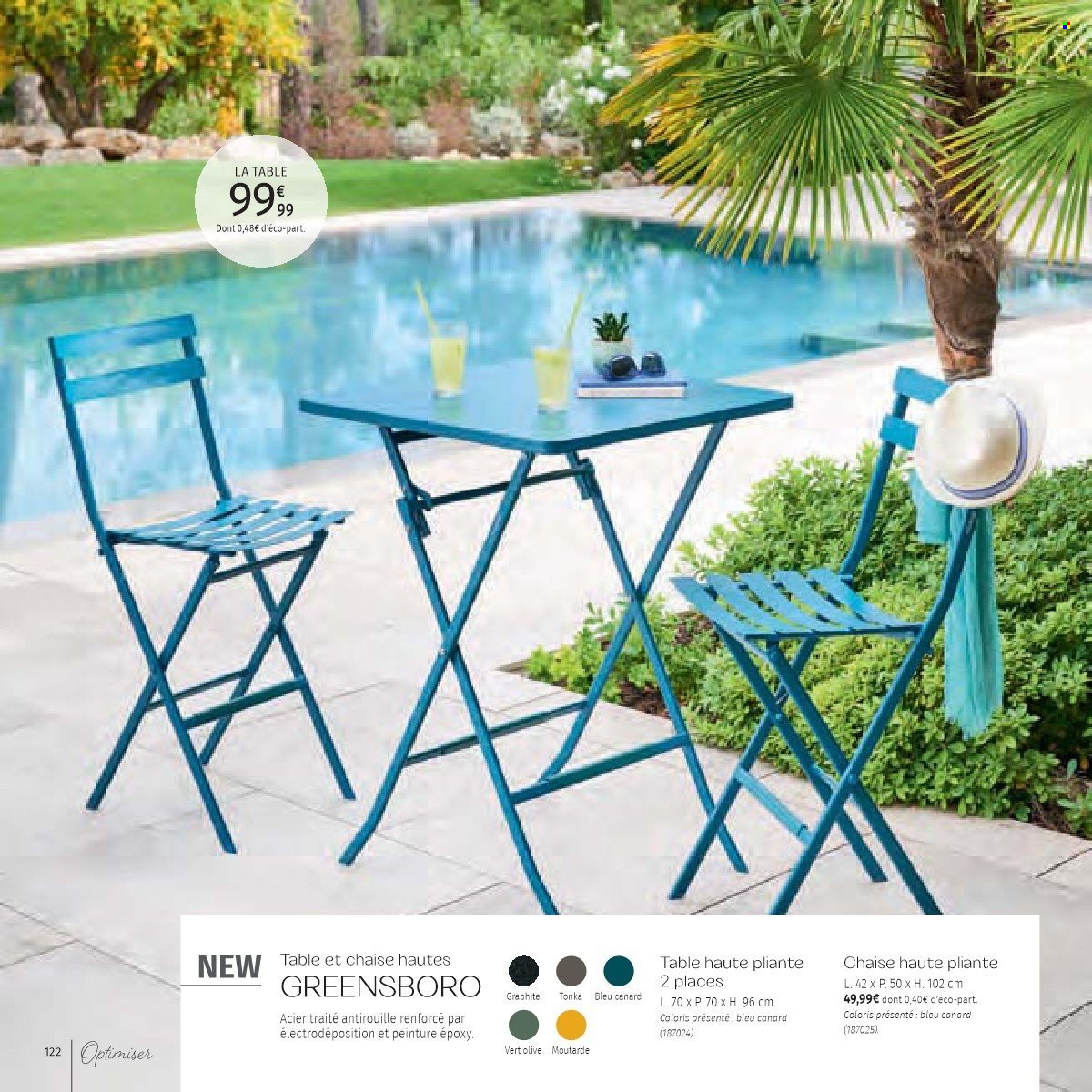 thumbnail - Catalogue Cora - 01/02/2023 - 31/07/2023 - Produits soldés - table, chaise, chaise de bar. Page 122.