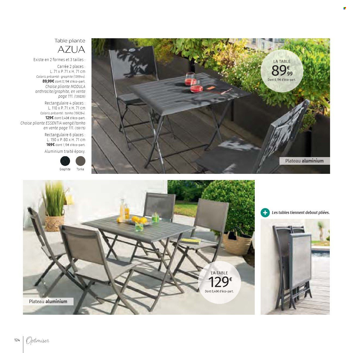 thumbnail - Catalogue Cora - 01/02/2023 - 31/07/2023 - Produits soldés - chaise, chaise pliante, table pliante. Page 124.