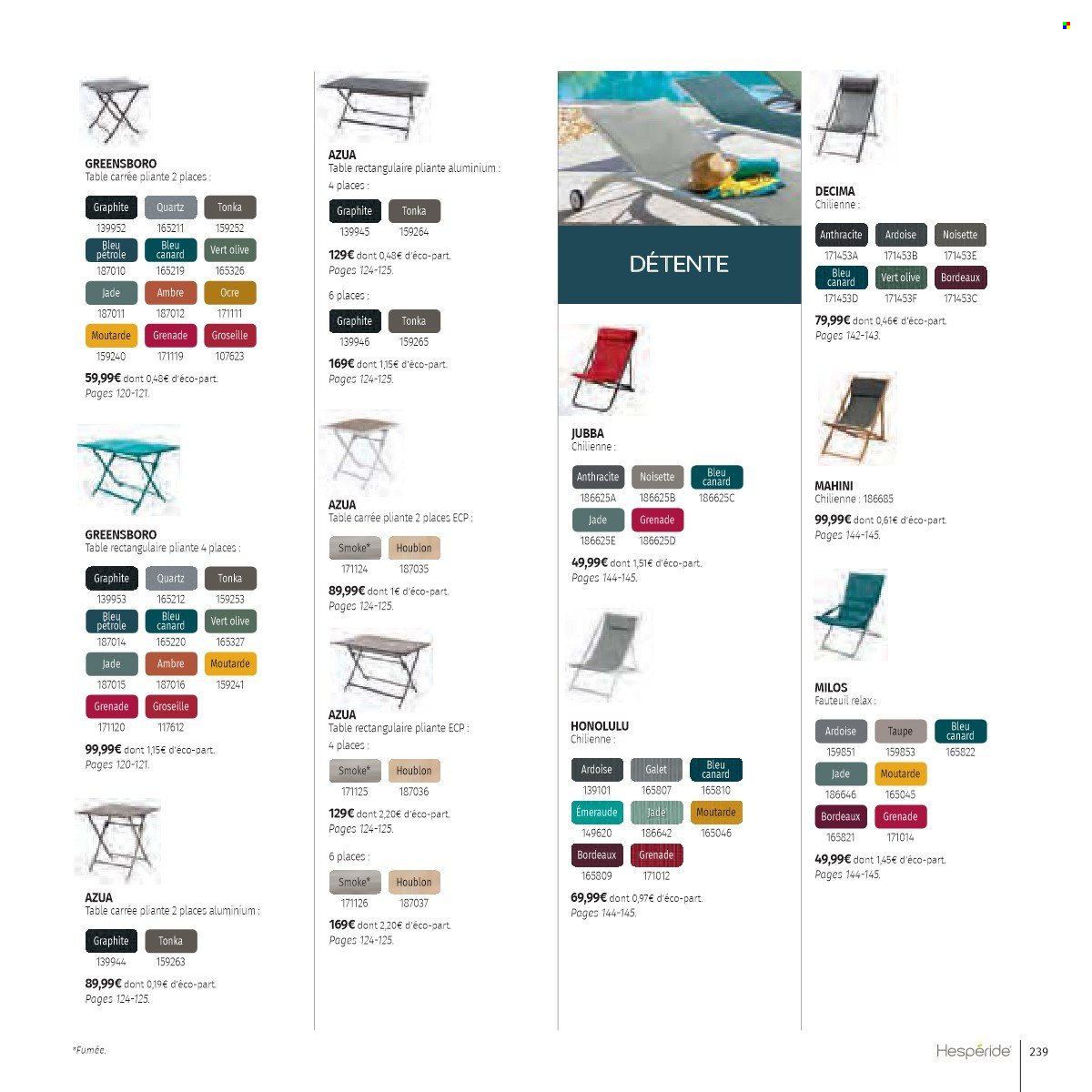 thumbnail - Catalogue Cora - 01/02/2023 - 31/07/2023 - Produits soldés - table, groseille, fauteuil. Page 239.