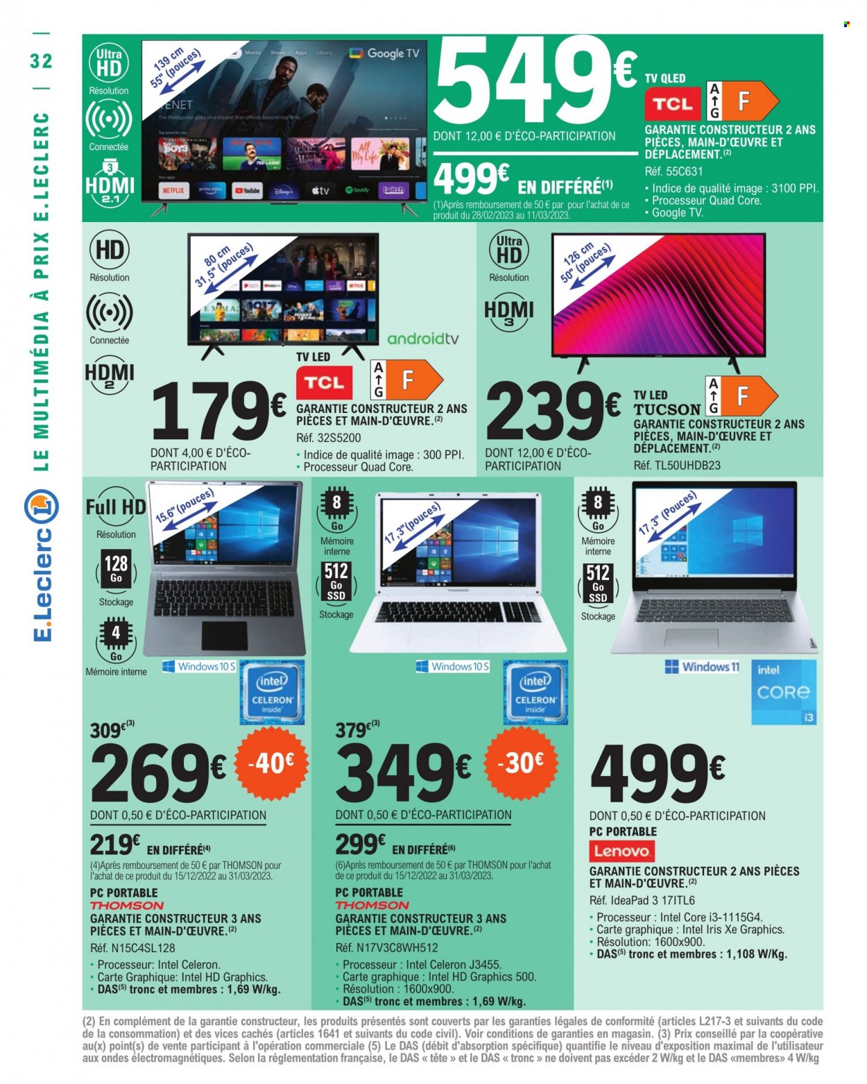 Catalogue E.Leclerc - 28/02/2023 - 11/03/2023. Page 32