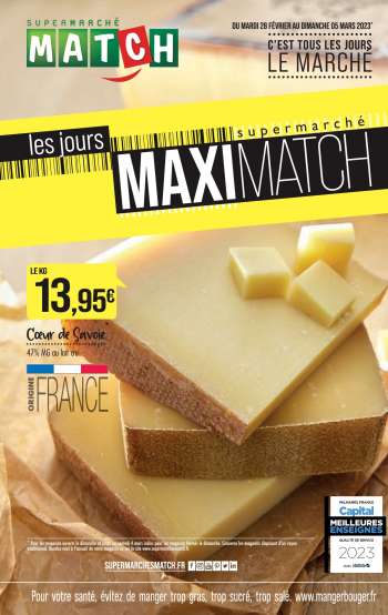 Catalogue Supermarché Match - 28/02/2023 - 05/03/2023.