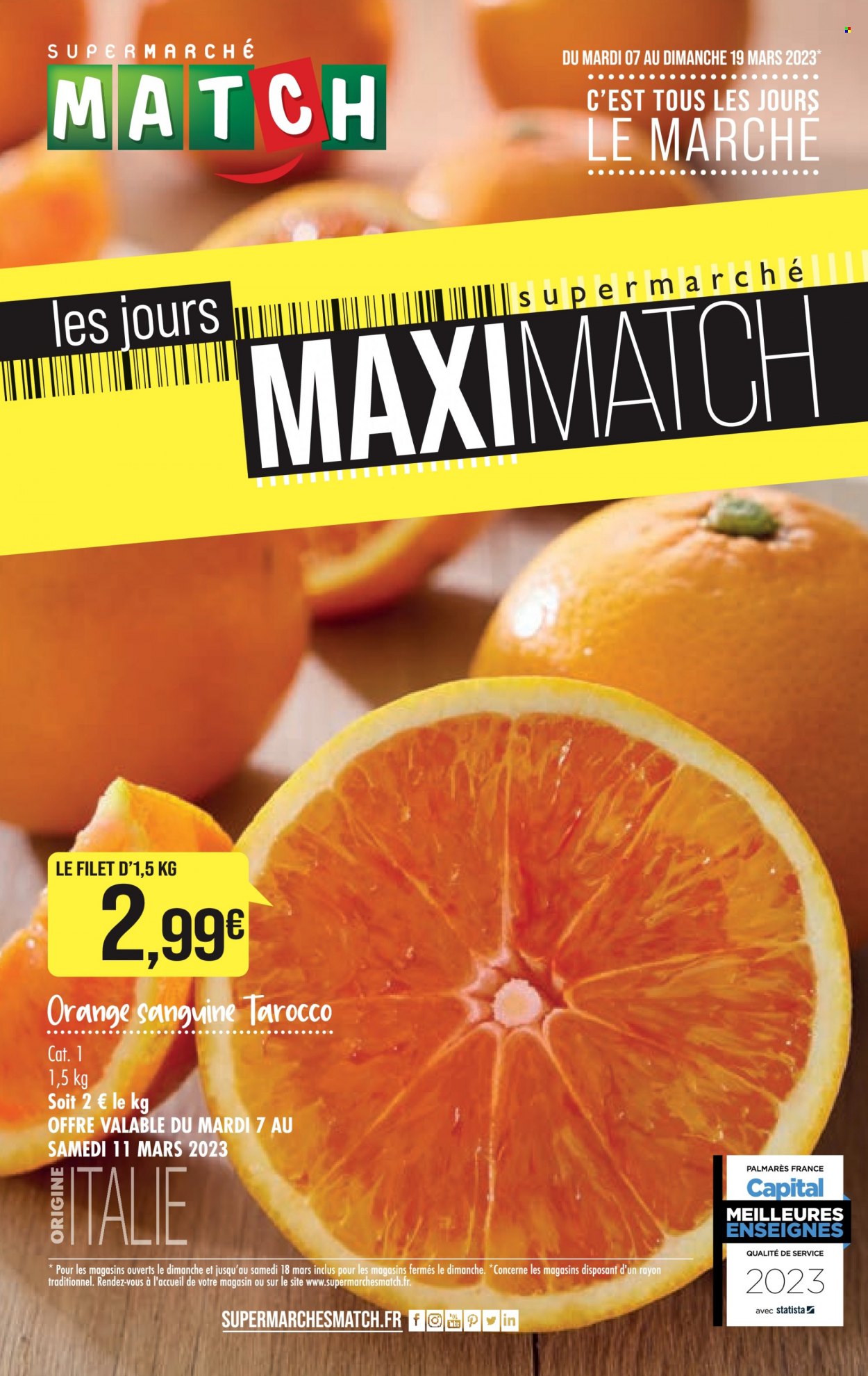 Catalogue Supermarché Match - 07/03/2023 - 19/03/2023. Page 1
