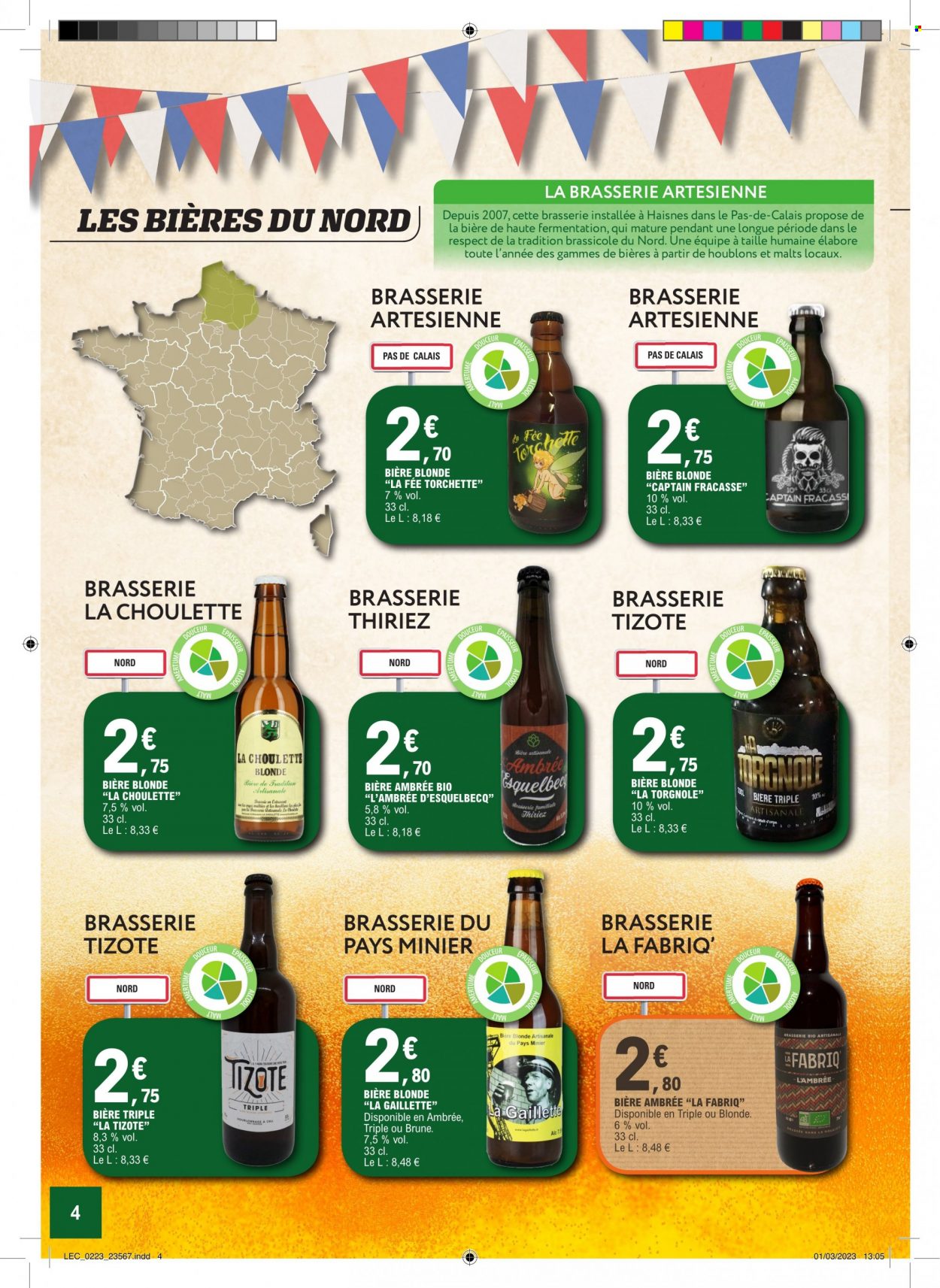 thumbnail - Catalogue E.Leclerc - 14/03/2023 - 25/03/2023 - Produits soldés - bière blonde, Cars. Page 4.