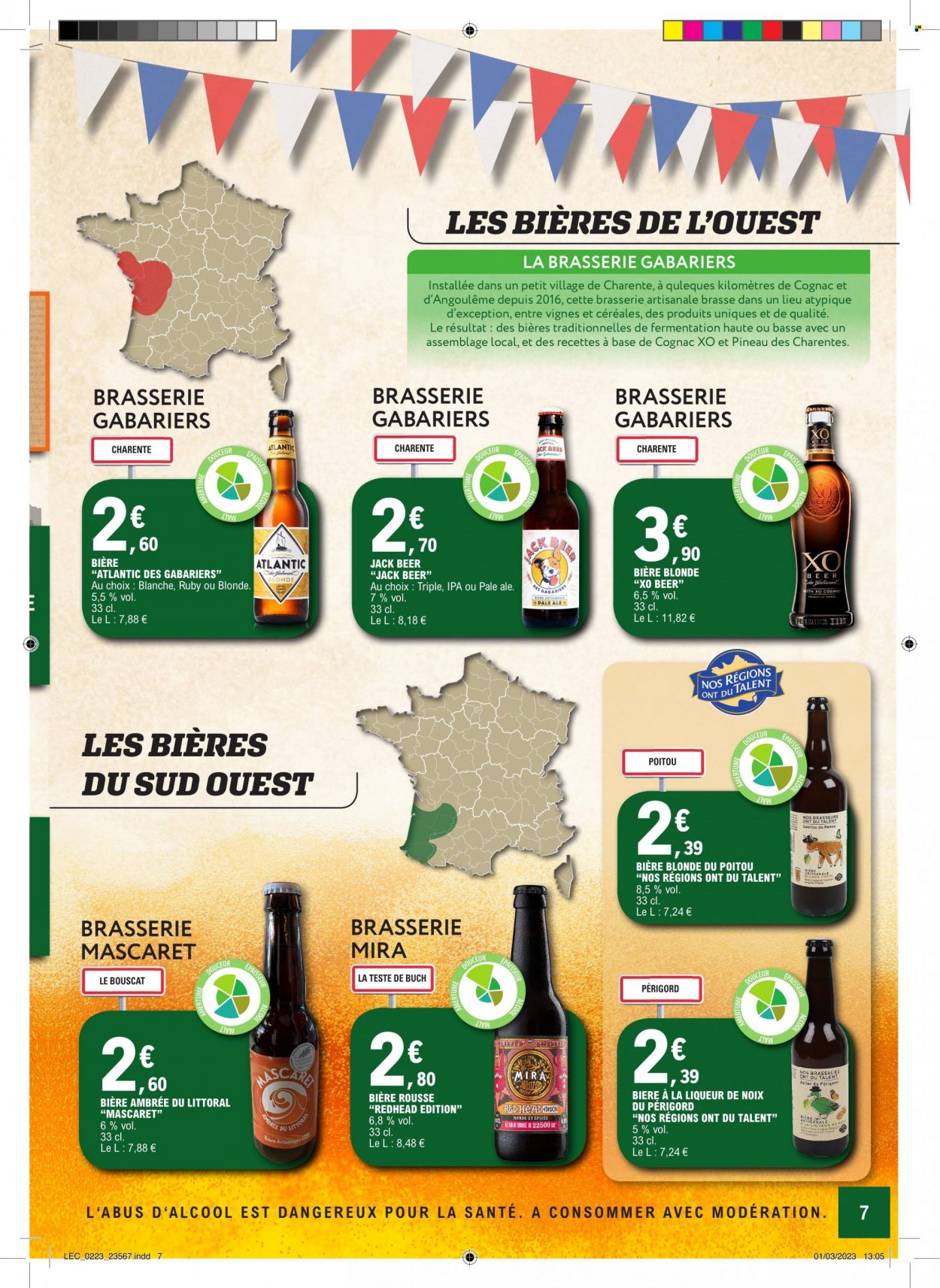 thumbnail - Catalogue E.Leclerc - 14/03/2023 - 25/03/2023 - Produits soldés - bière blonde, noix, liqueur. Page 7.