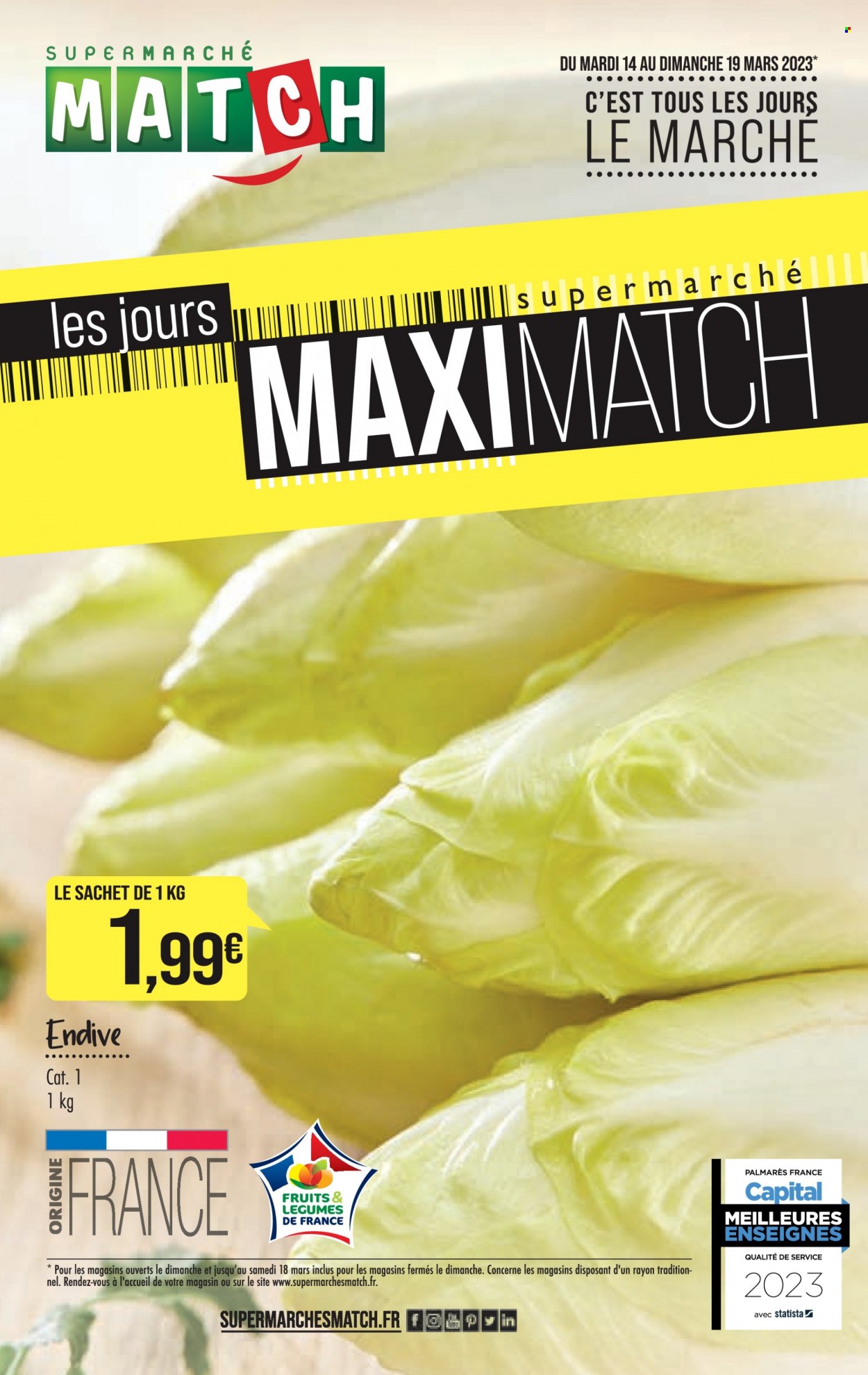 Catalogue Supermarché Match - 14/03/2023 - 19/03/2023. Page 1