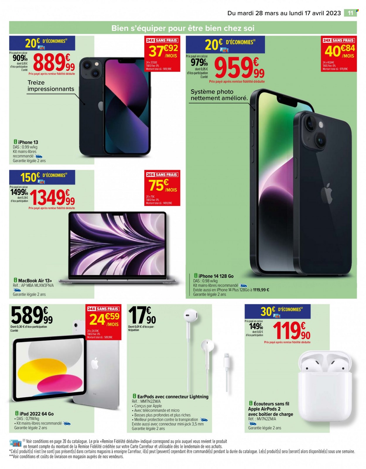 Catalogue Carrefour Hypermarchés - 28/03/2023 - 17/04/2023. Page 11