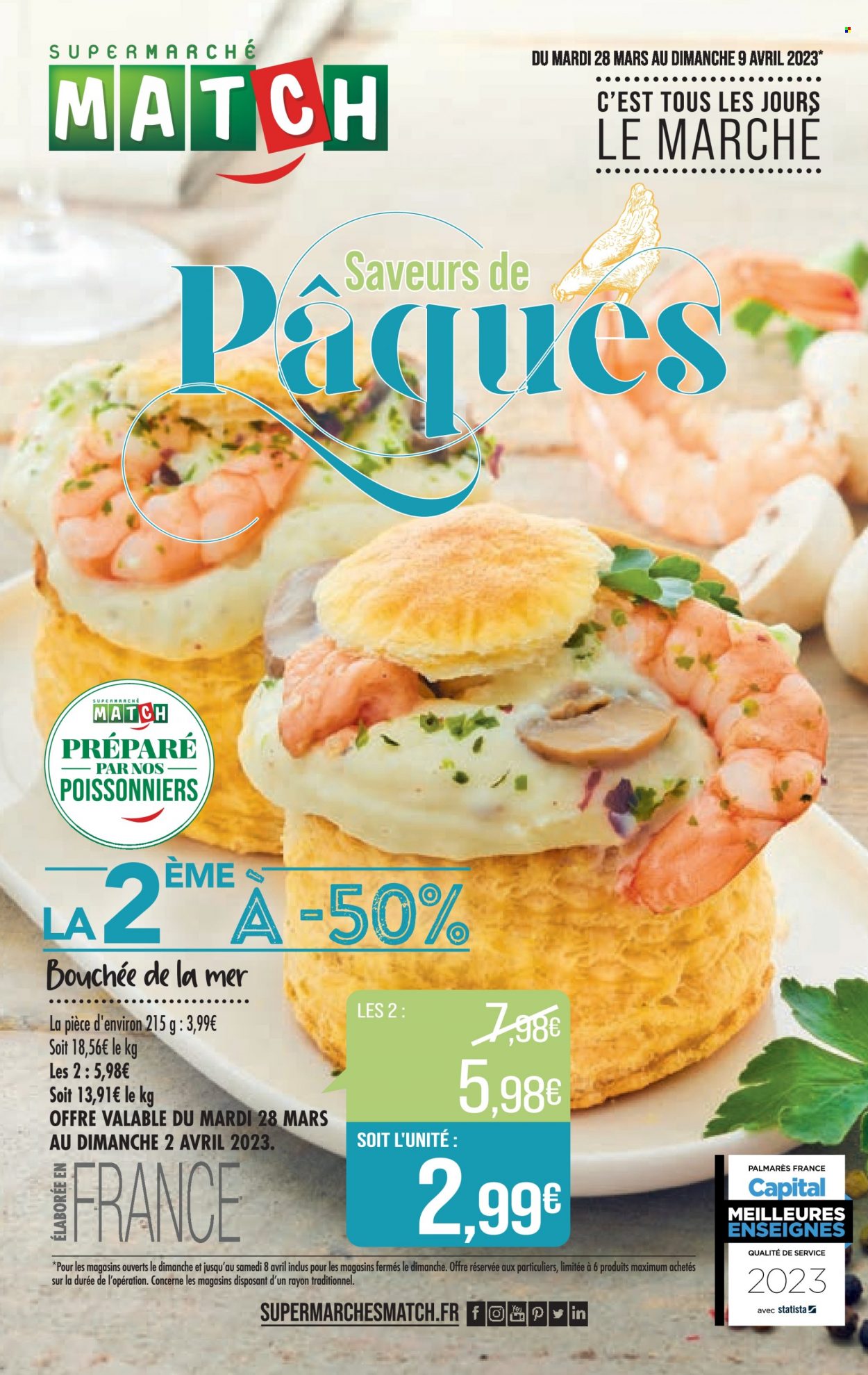 Catalogue Supermarché Match - 28/03/2023 - 09/04/2023. Page 1